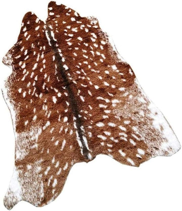 Faux Fur Deer Hide Rug, Soft Washable 35.4x41.3in