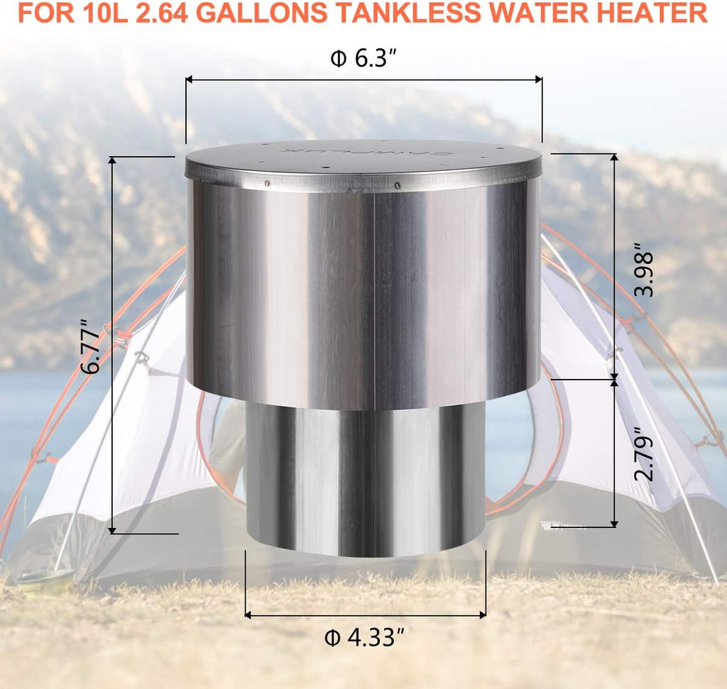Tankless Water Heater, Camplux Outdoor Portable Propane Gas Tankless Water Heater With Rain Cap for Camping Showers