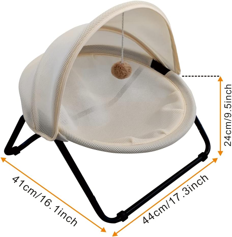 Cat Bed, Pet Hammock Bed for Cats and Dogs, Comfortable and Breathable Elevated Cat & Dog Nest, Easy to Assemble