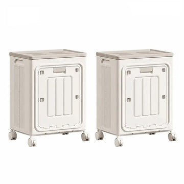 2 PCS Rolling Laundry Hamper, Large Capacity with Lid & Wheels