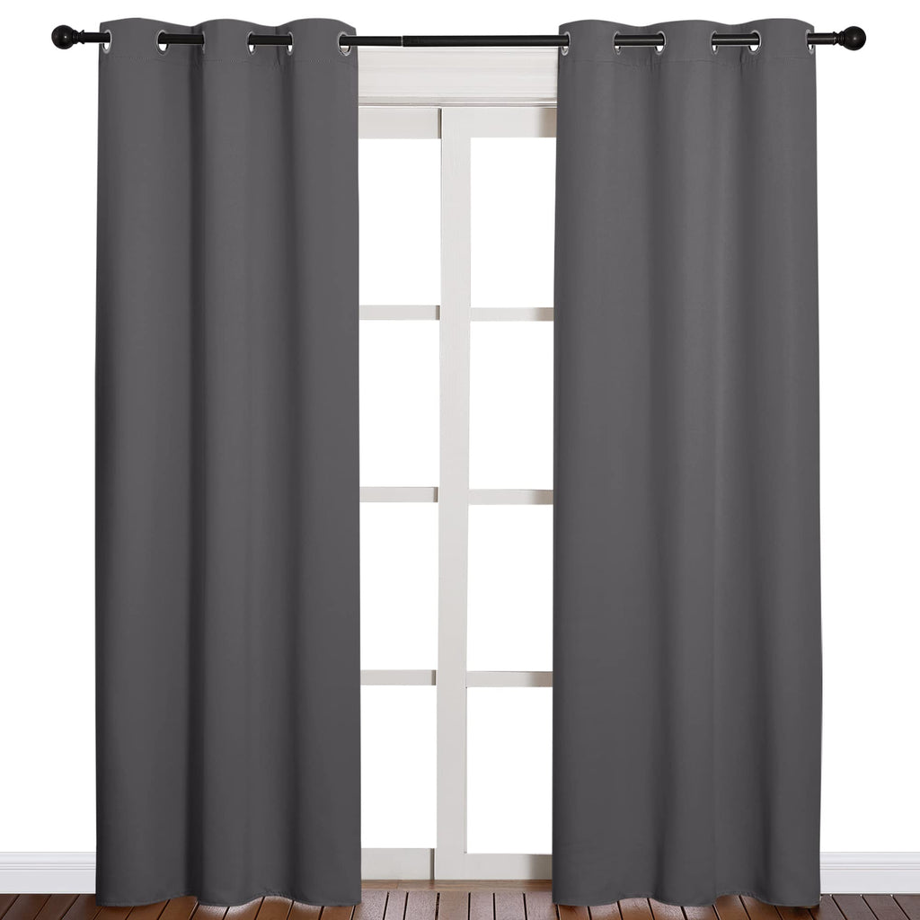 Noise Reducing Blackout Curtains, 2 Panels, 42 x 84-inch, Grey