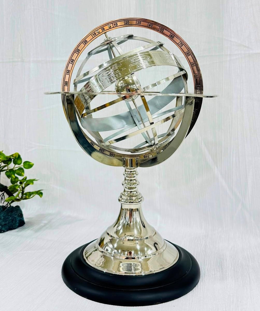 Nautical Armillary Sphere Table Decor Gold Nautical Maritime Astrolabe Globe Antique Brass Armillary Sphere