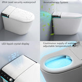Smart Toilet with Auto Open/Close Lid, Bidet Toilet Pump-assisted, Blackout Flush, Heated Seat, Dual Auto Flush