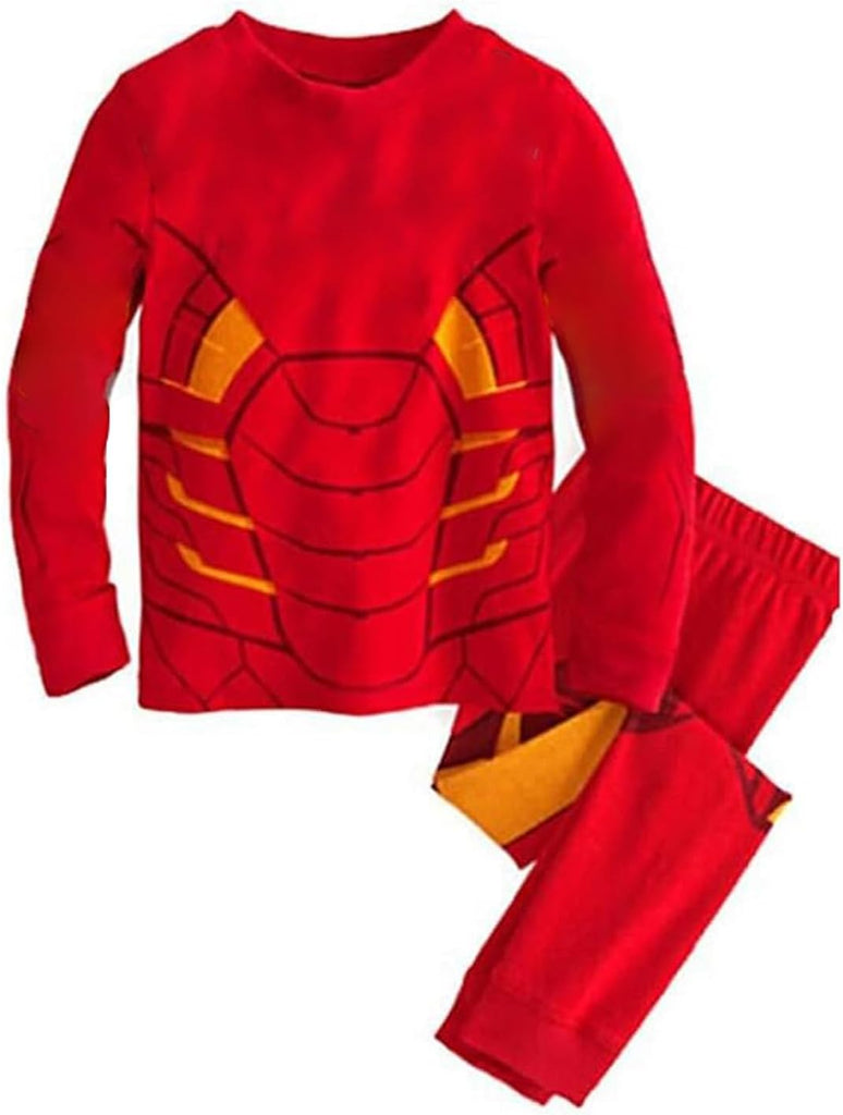 Boys Superhero Pajamas 2 Piece Toddler Kids Long Sleeve Top and Pants Snug Fit Pjs Sets Cotton Sleepwear