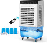 2300CFM Portable Air Cooler, 7.9Gal/30L Evaporative Swamp Cooler, 3-IN-1 Cooling Fan with Remote Control