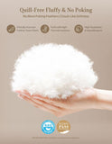 Goose Feather Down Fibers Comforter Twin, Organic Cotton Duvet Insert, All Season Warmth, Baffle Box