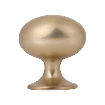 10 Pack 1.4" Round Mushroom Cabinet Knobs Champagne Gold Hardware