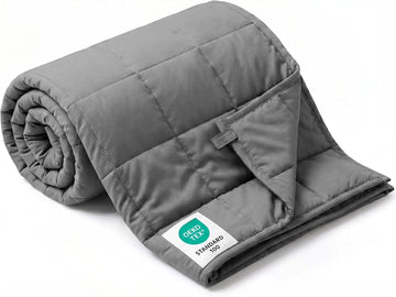 Weighted Blanket for Adults (15 lbs, 48" x 72", Twin Size) Breathable Heavy Throw Blanket for 120-160 lbs, Soft Thick