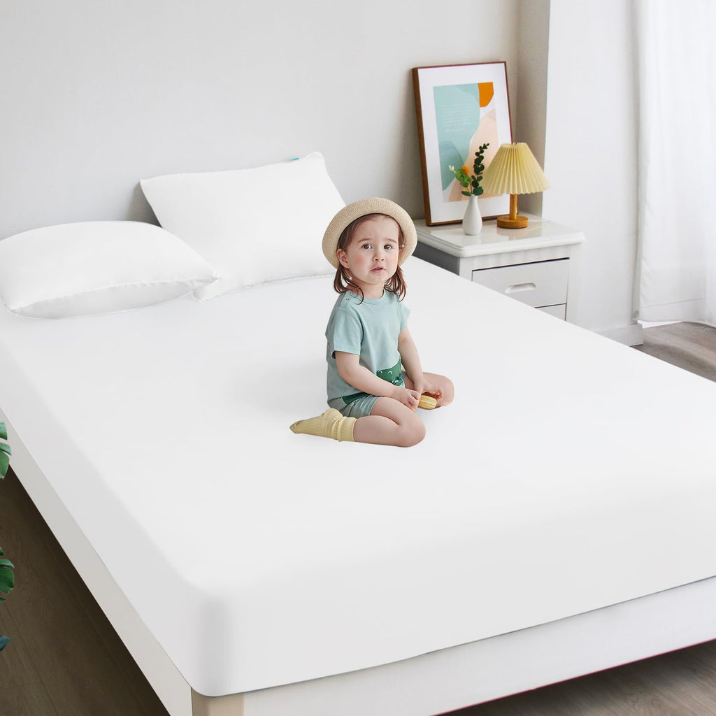 Twin Fitted Sheet 2 Pack, Twin Bedding Fitted Sheets Only, White