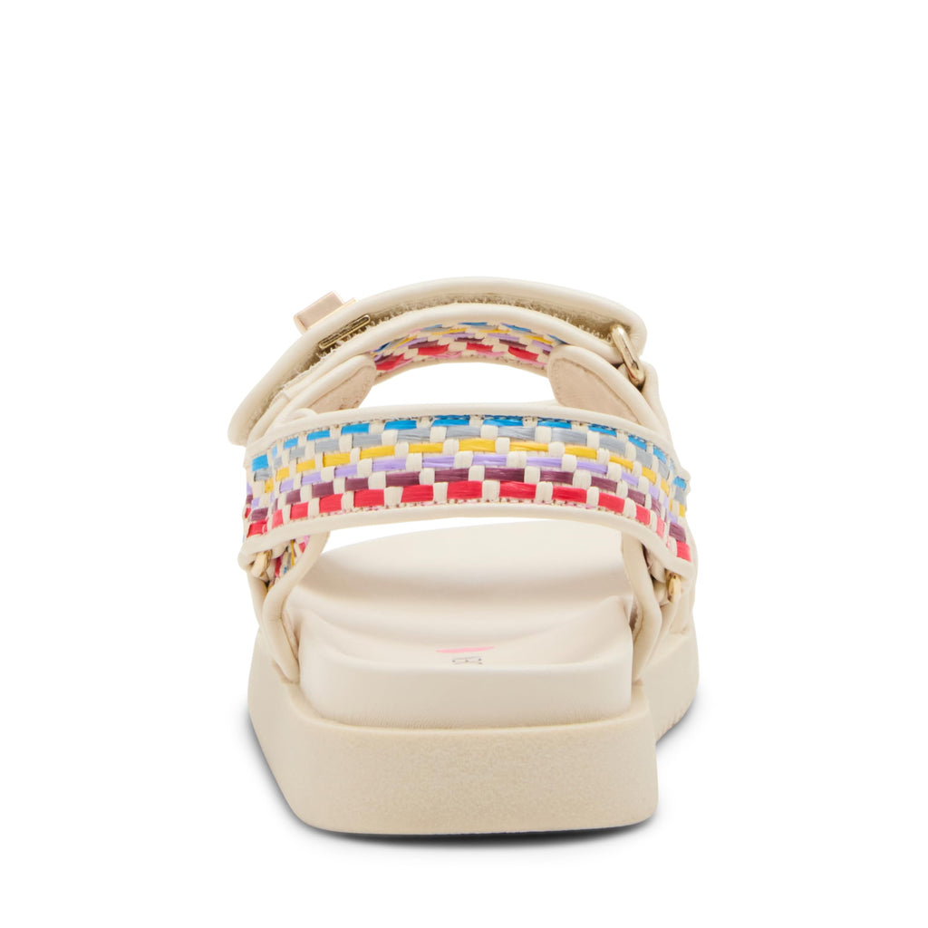 Madden Girl's Mona Flat Sandal, Stripe Multi, 5