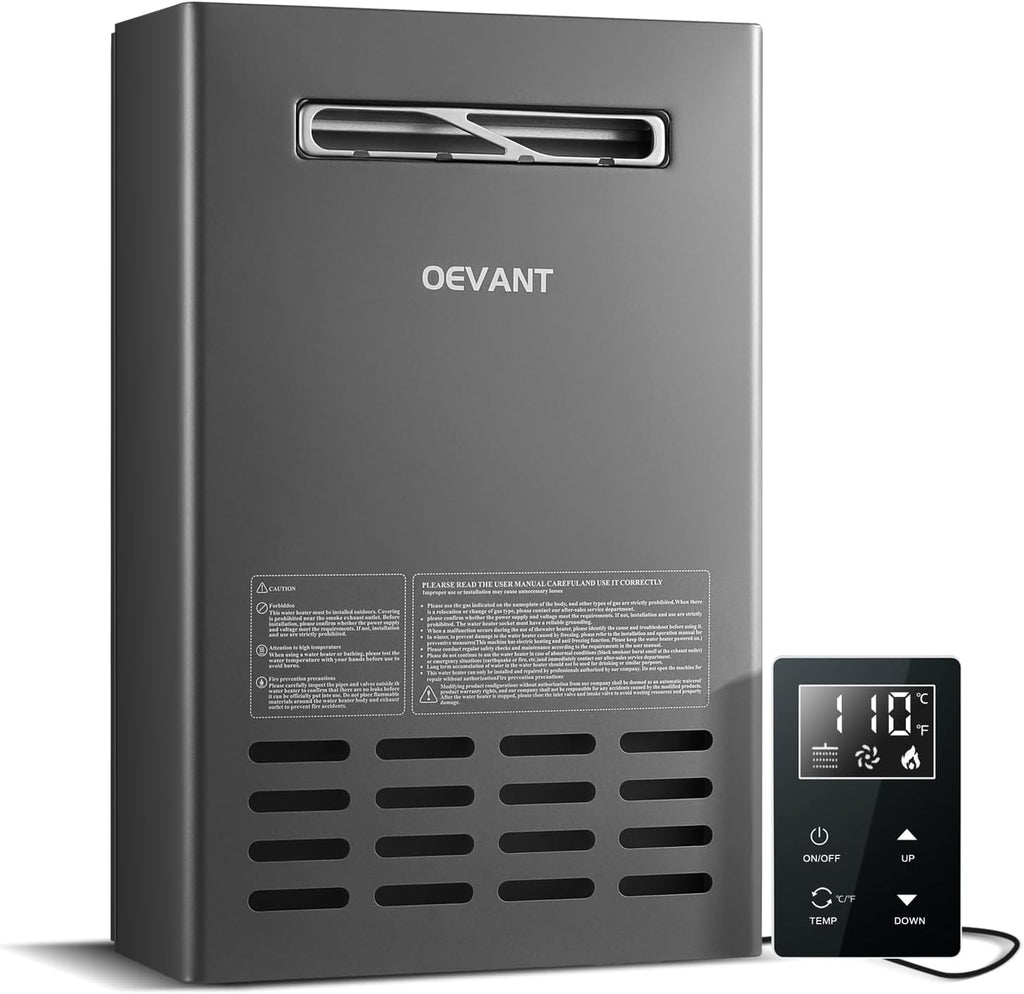 Outdoor Tankless Water Heater, 130, 000 BTU/5.3 GPM Propane Instant Hot Water Heater with CSA Certified＆Smart