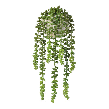 Succulents Plants Artificial, Small String of Pearls with Ceramic Pot Artificial Faux String of Pearls Suitable