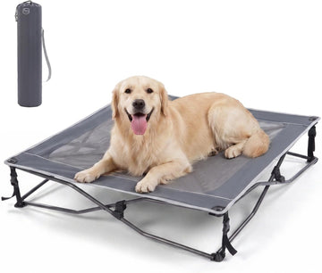 Outdoor Dog Bed, Cooling Elevated Pet Bed Portable Raised Dog Bed with Breathable Mesh, Dog Bed Foldable Dog Cot