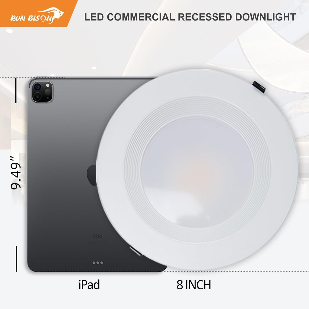 8 Inch Recessed LED Commercial Downlight with J-Box