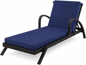 Outdoor Lounge Chair Cushions, 72X2.5X3.5, Navy 1PK | Waterproof Outdoor Fabric, Premium Foam Filling, Removable