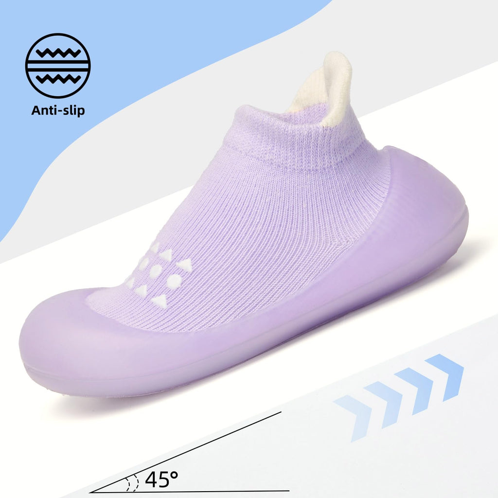 Infant Walking Shoes Baby Sock Shoes with Soft Rubber Sole, Non-Slip Toddler Slippers for boys and girls, Breathable
