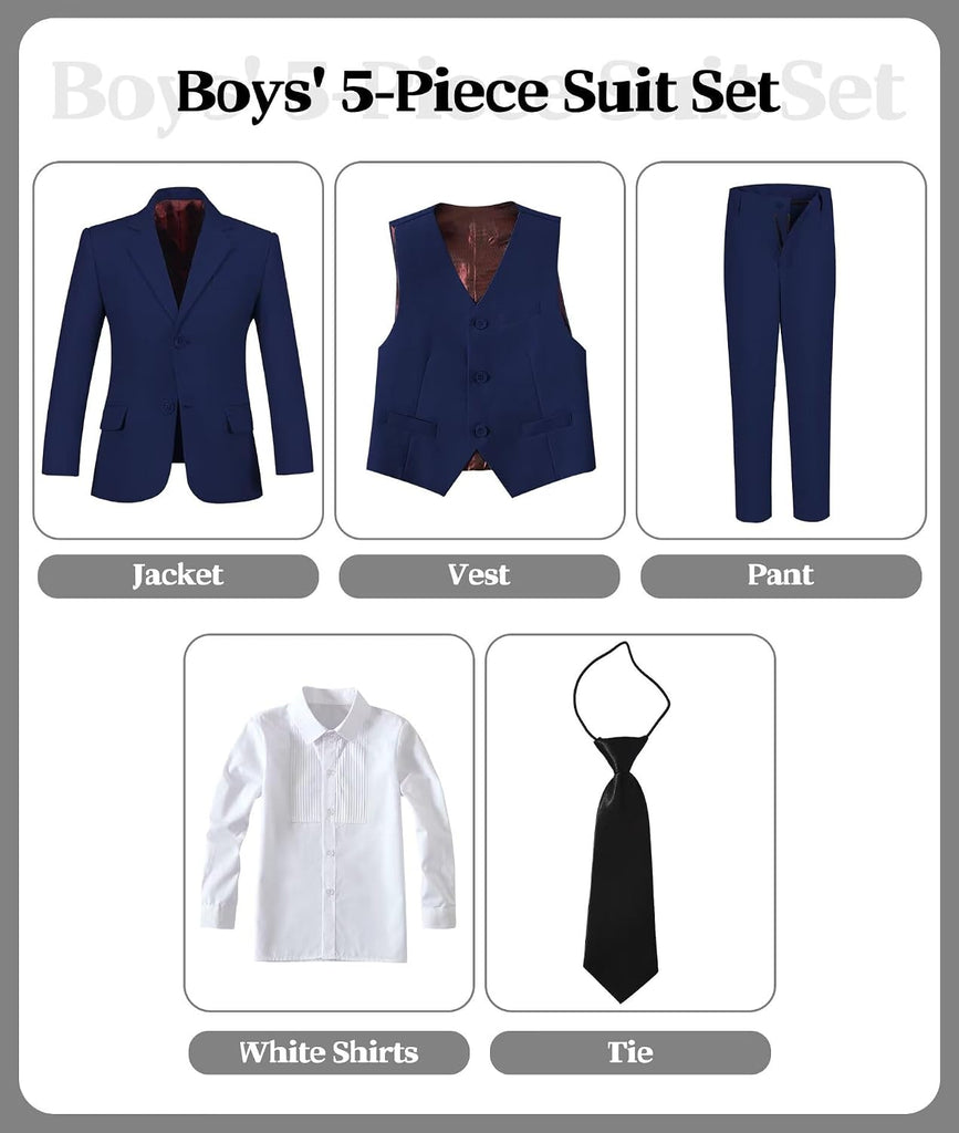 Boys Suit Kids Dress Clothes Wedding Ring Bearer Outfit Formal Wear