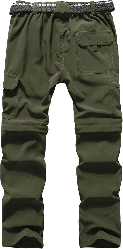 Kids Hiking Cargo Pants Convertible Zip Off