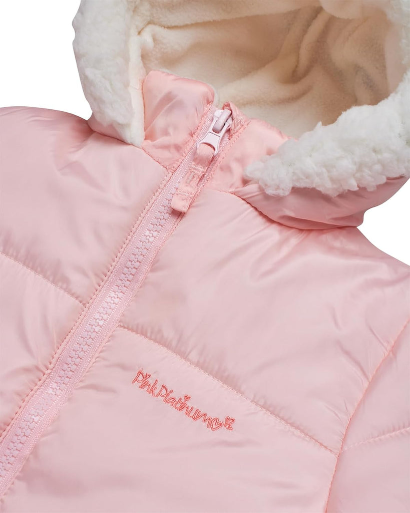 Baby Girls Hooded Snowsuit Onesie Winter Bunting