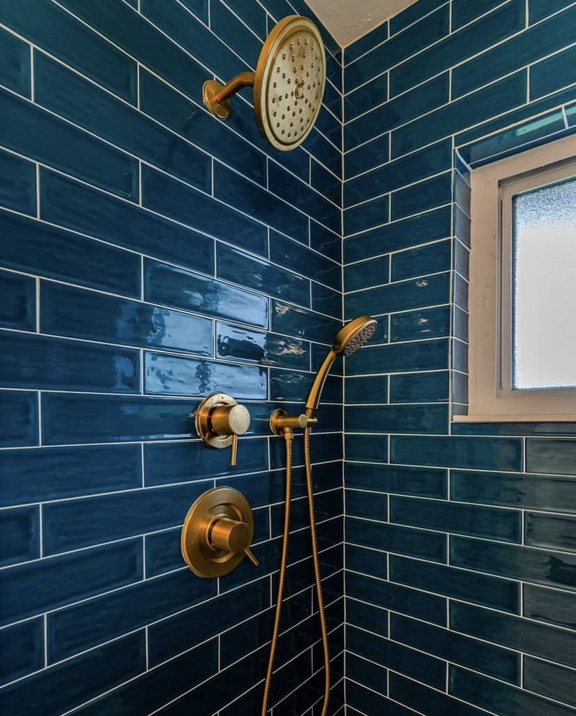 Larissa 3x12 Zafiro Blue Glossy Ceramic Subway Tile - 12.6 Sq Ft