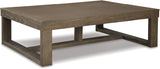 Cariton Contemporary Rectangular Cocktail Table, Brown