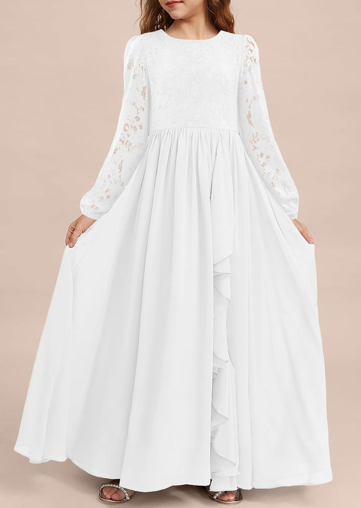Formal Long Sleeve Flower Girl Dress for Wedding Party