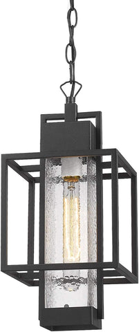 Outdoor Pendant Light, 16" 1-Light Large Hanging Porch Light Fixtures