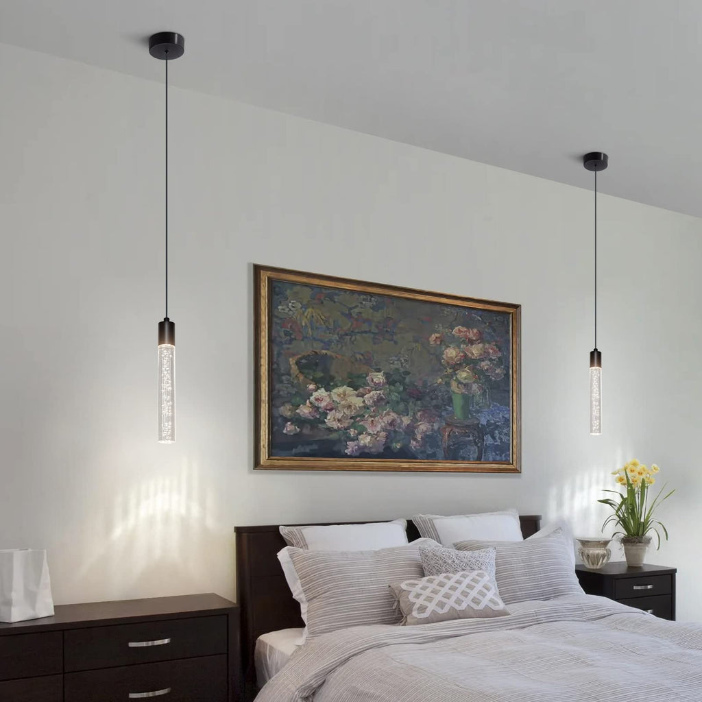 Inspired Nelson Style 3 Pack Mini Pendent Spot Lights, Black Pendant Lights Modern LED Kitchen Island Light, Unique Bubble Pendant Light