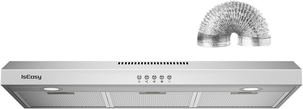 36 Inch Stainless Steel Under Cabinet Range Hood Convertible Ducted/Ductless