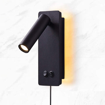LED Reading Wall Lights, Backlight Night Wall Lamp, Plug in Cord Adjustable Wall Sconces, Book Reading Lamps