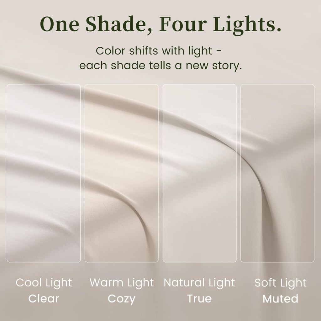 4pc Sheet Set, Viscose derived from Bamboo & Mulberry Silk