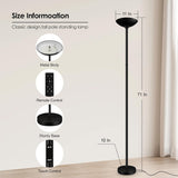 Stepless Dimmable Floor Lamp,30W 3000LM Super Bright LED Torchiere Floor Lamps with Remote & Touch Control