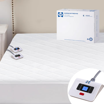 Heated Mattress Pad King Size Dual Control 10 Heat Levels, 78"x80"