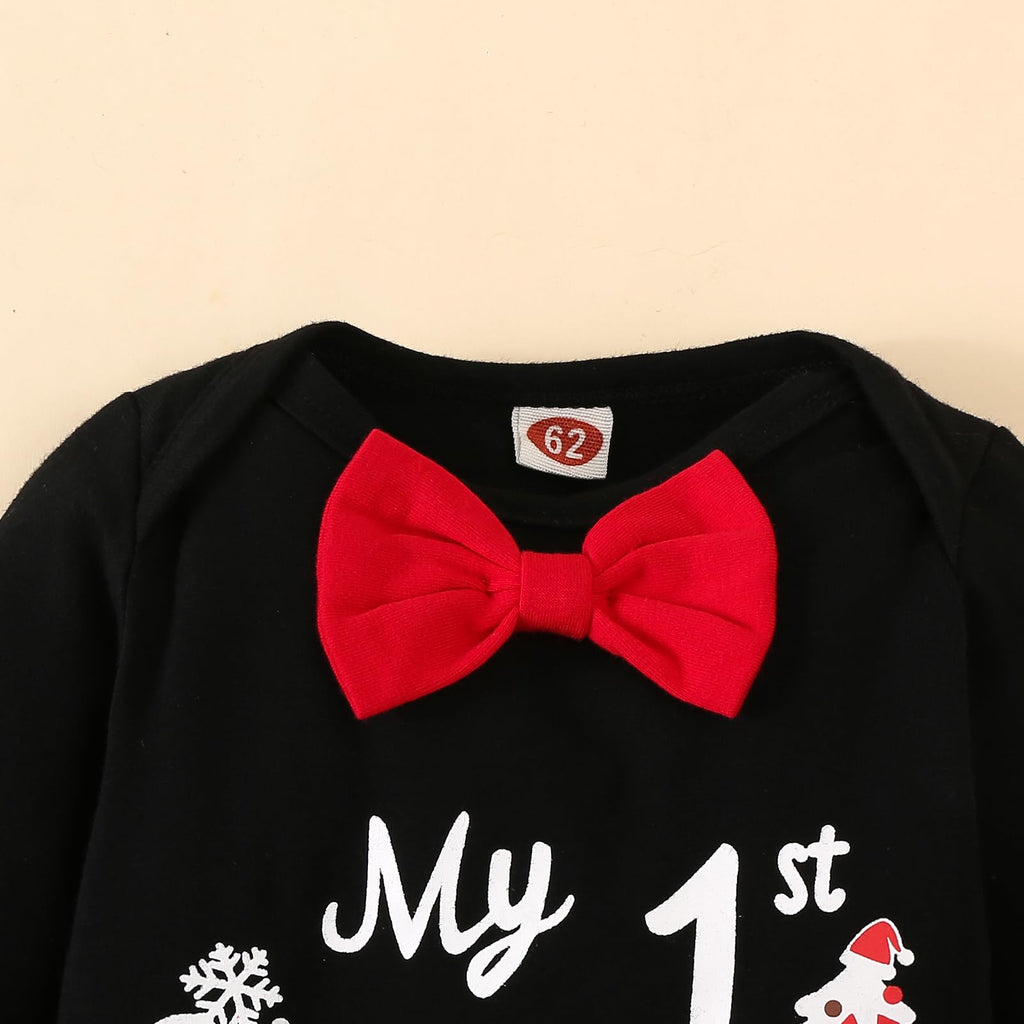 Baby Boy First Christmas Outfit Set Santa Baby Outfits 3pc Infant Baby Boy Christmas Clothes