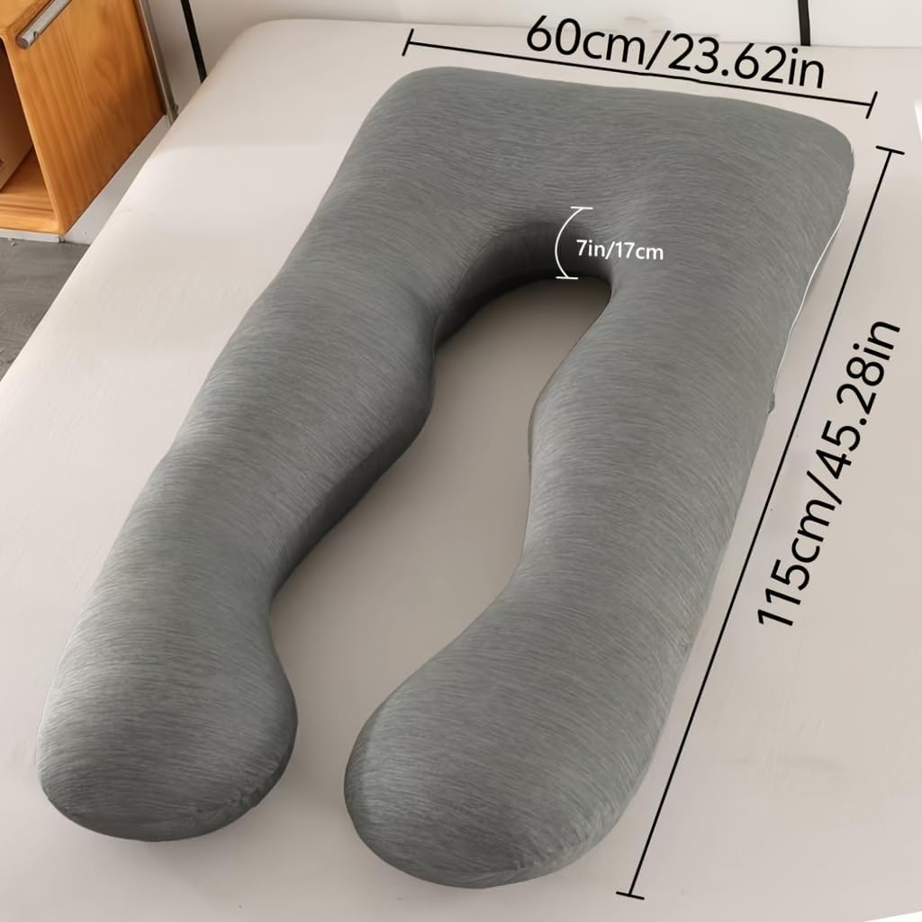 Pregnancy Pillows for Sleeping, U Shaped Full Body Maternity Pillow with Removable Cover, Body Pillows for Adults, 47