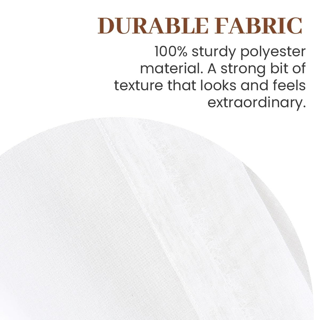 Rod Pocket Solid Sheer Curtains, White, 72" W x 84" L