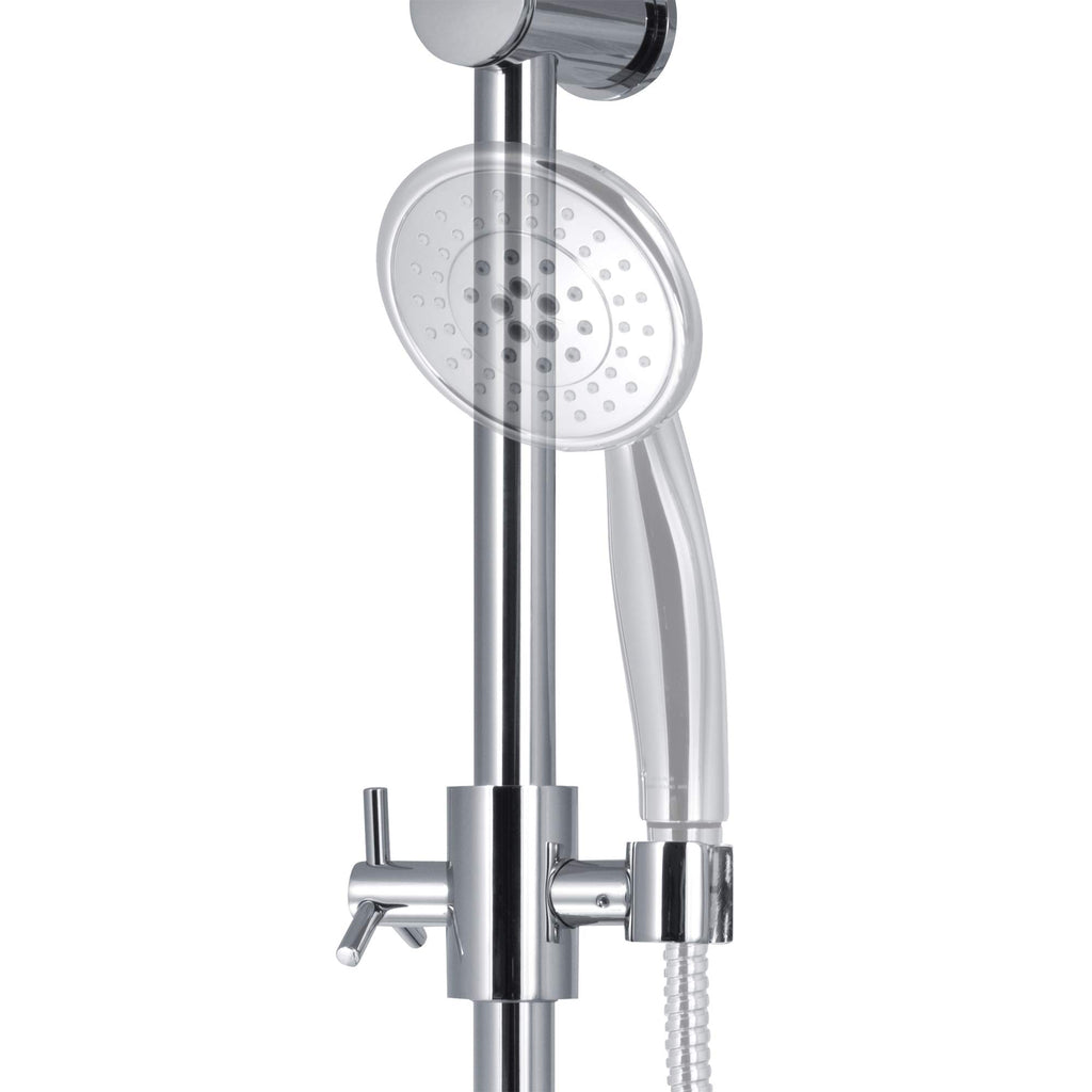 Adjustable Slide Bar for Hand Shower with Wire Basket Soap Dish, Polished Chrome