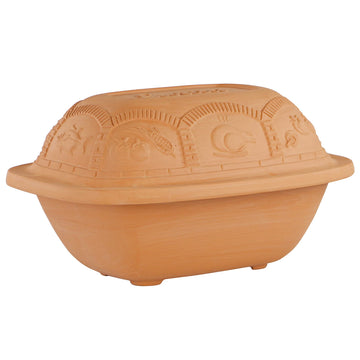 Eurita Clay Roaster, 3 Quart, Non-Stick Earthenware, Toxin-Free, Healthy Clay Pot Cooking, Versatile Cooking Dutch