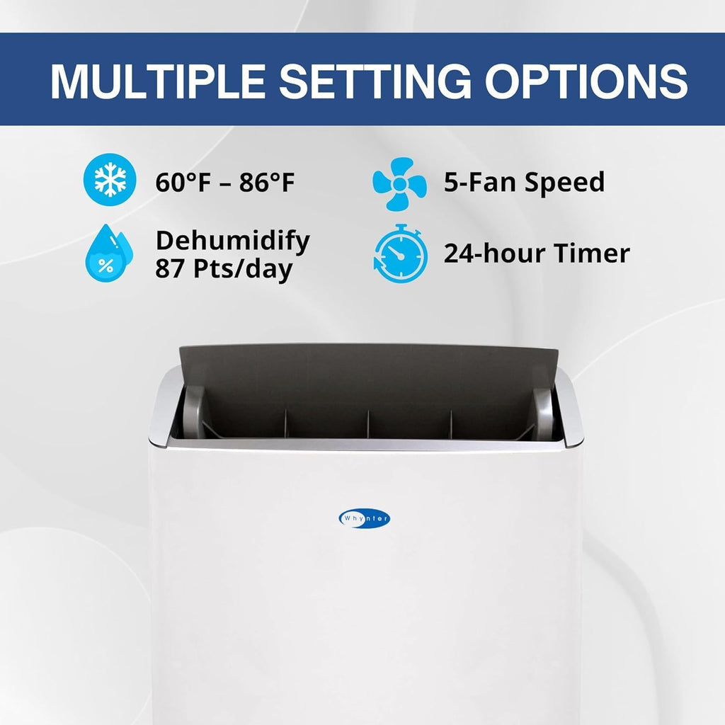 ARC-1230WNH 14,000 BTU (12,000 BTU SACC) NEX Inverter Dual Hose Cooling Portable Air Conditioner, Heater