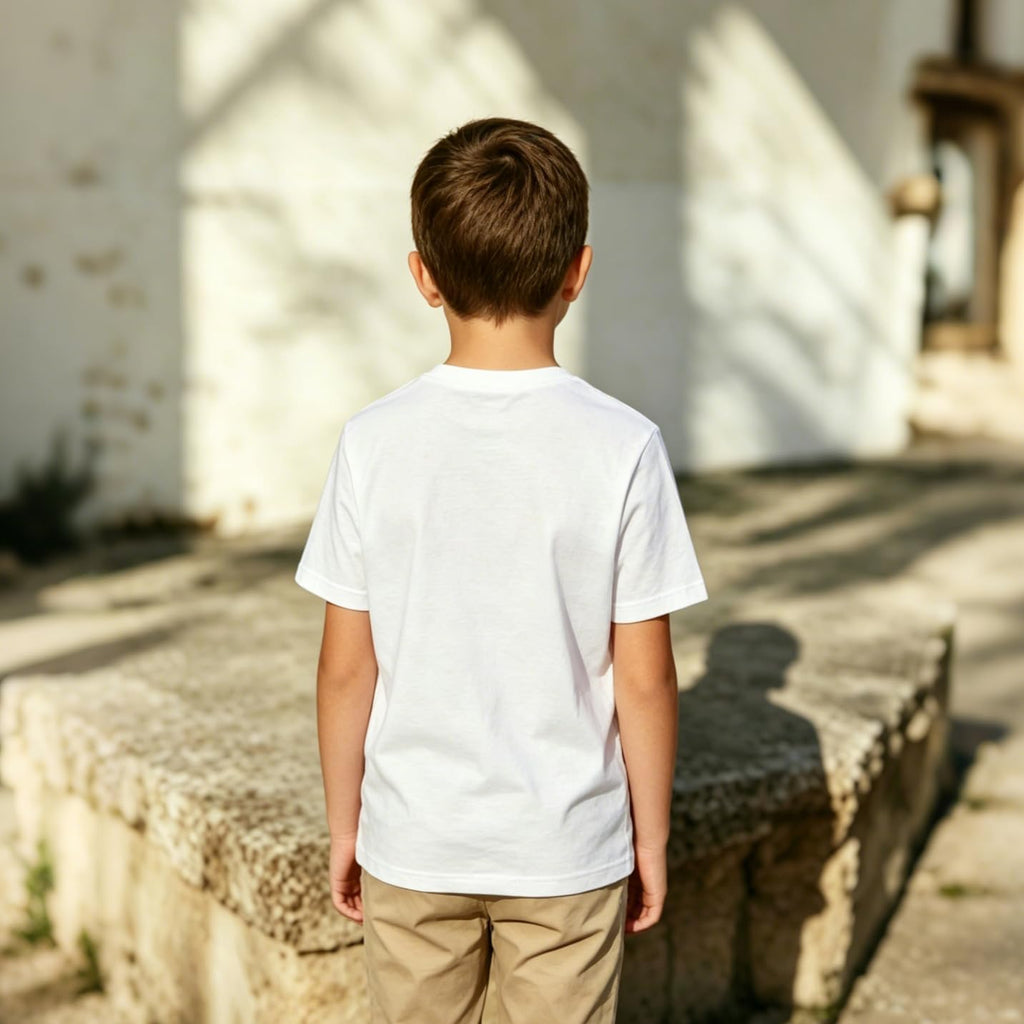 3 Pack Cotton T-Shirt for Kids,Short Sleeve Clothes Undershirts Bulk, Round Neck Tee for Boys and Girls
