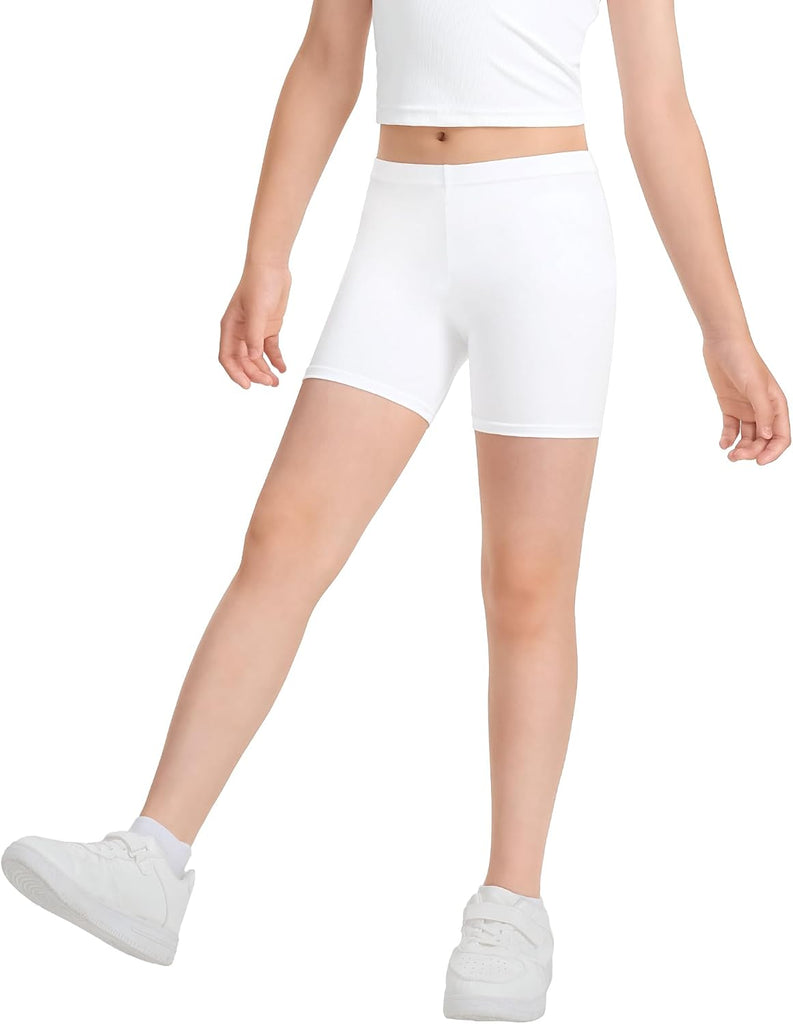 Girls Bike Shorts Cotton Cartwheel Dance Under Dress Shorts for Kids