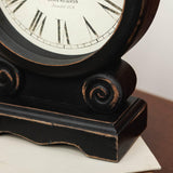 HOME Mantel Clock, Retro Desk Clock Silent-Non-Ticking Battery Operated Wooden Mantel Clock for Living Room