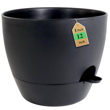 12 in Large Self Watering Pot, Plant Pots for Indoor Outdoor Plants