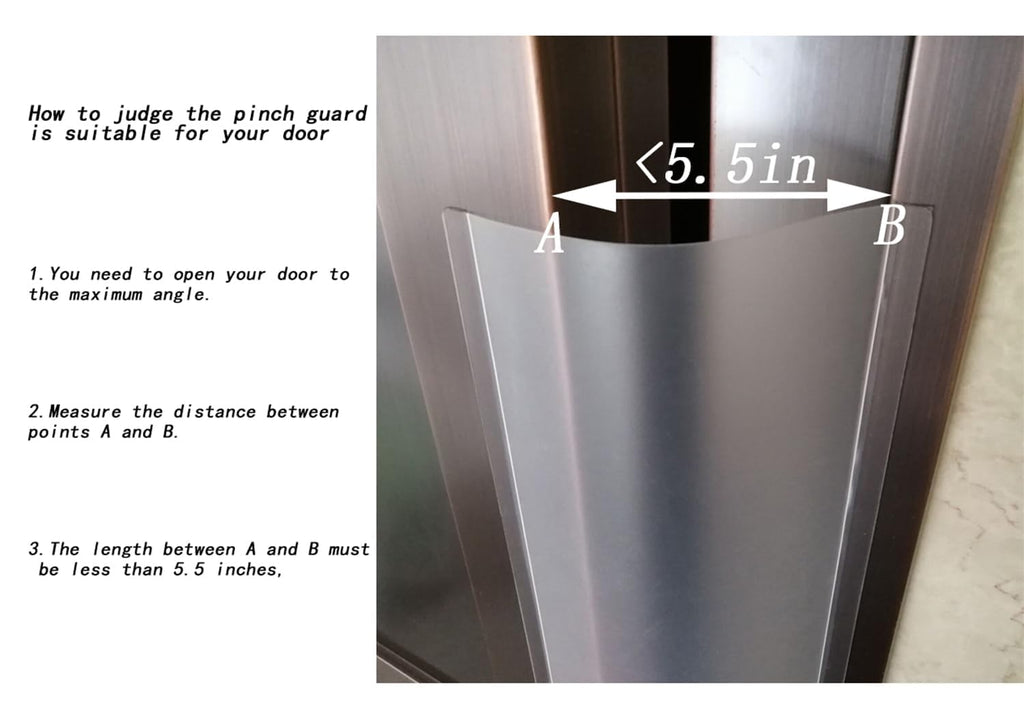 Baby Proofing Door Pinch Guard, Hinge Cover, Protector for Kids Finger Safety, Heavy Duty Jam Shield, Translucent