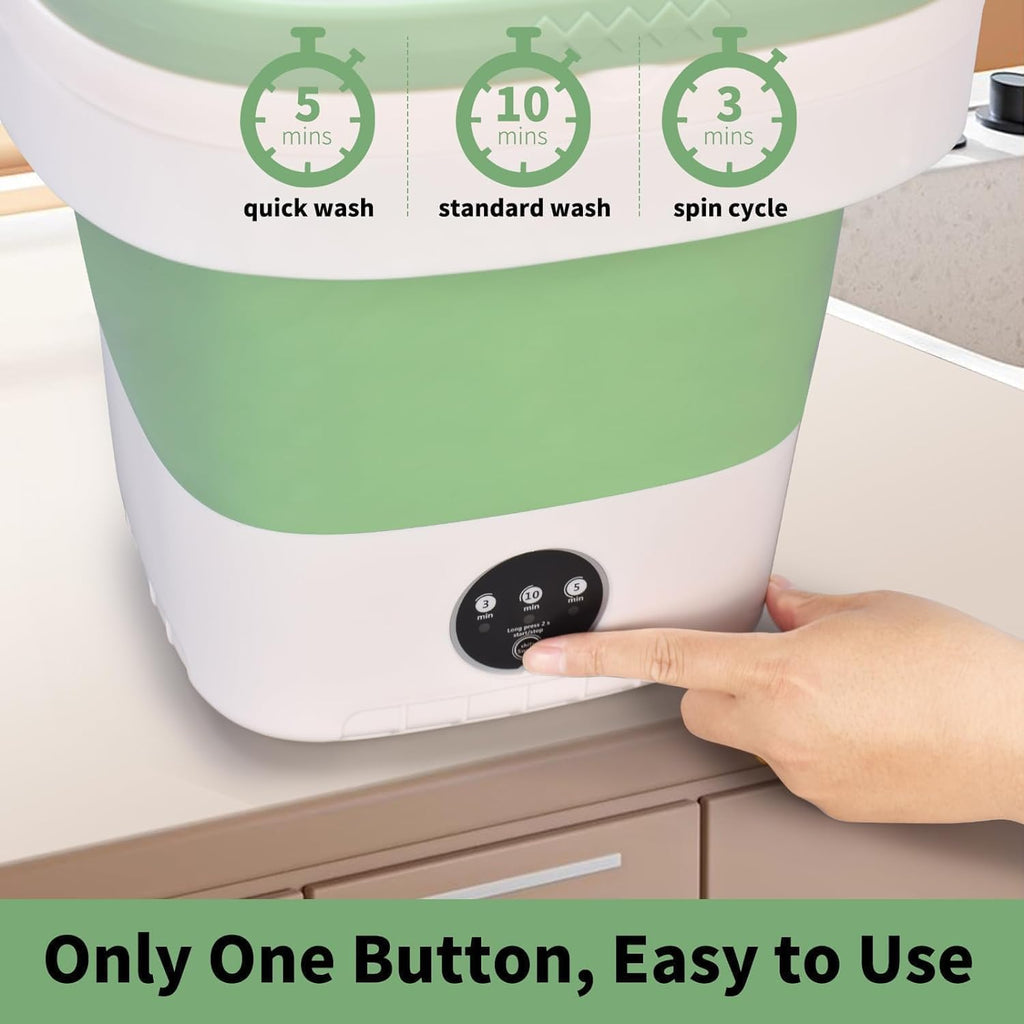 Portable Washing Machine, 16L Upgraded Mini Washer with Spin Basket Laundry Machine, 3 Cleaning Modes Suitable for