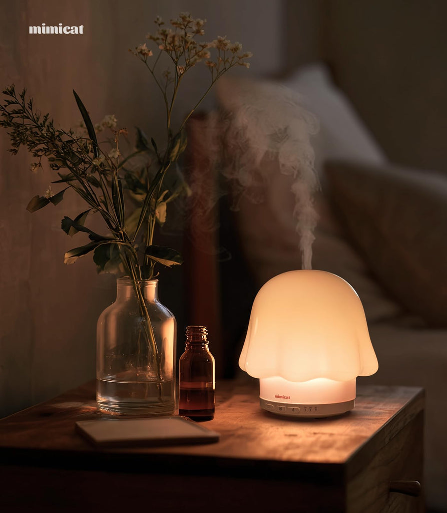 Essential Oil Diffuser Glass: Timer 120ml Ultrasonic Cool Mist Aromatherapy Diffusers Office with Soft Night Light