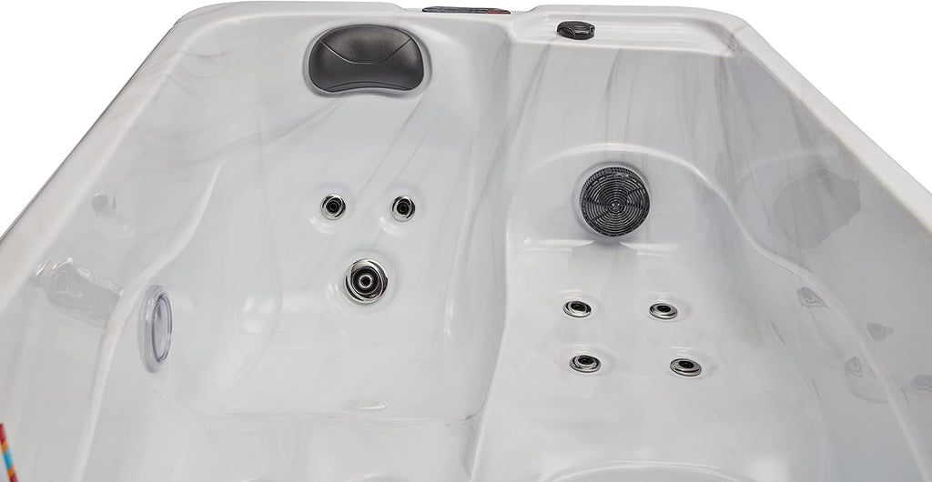 Cashmere 2 Person Deluxe Rectangular White Outdoor Spa