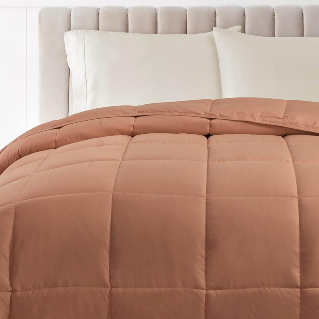 All Season Reversible Down Alternative Comforter, Twin XL, Camel
