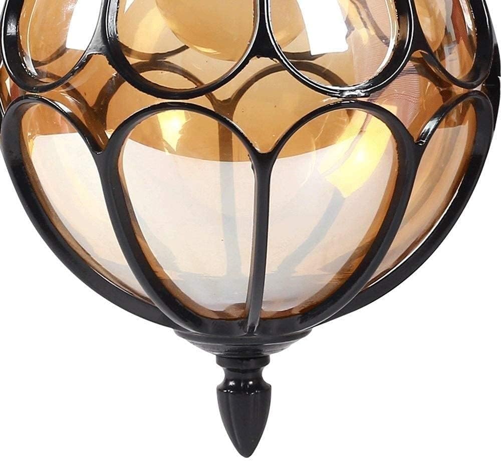 Ceiling Pendant Light , V-intage Aluminium Outdoor Glass Globe Rainproof Exterior Hanging Lamps Mediterranean Ball
