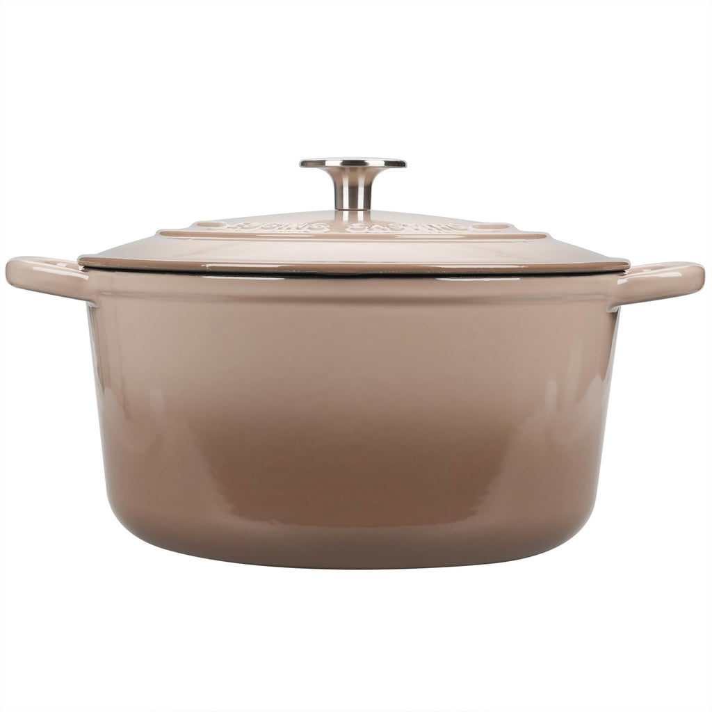 Enameled Cast Iron Dutch Oven with Sourdough Bread Baking Kit, Bread Dutch Oven with Lid, Includes Proofing Basket &